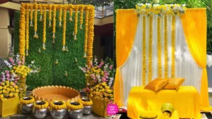 simple and chic haldi decor